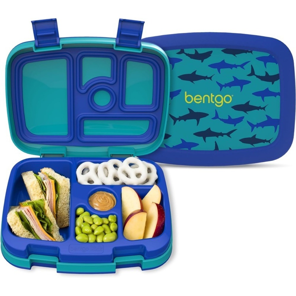 Bentgo Kids Leak-Proof, Bento-Style Shark Lunch Box, PFAS & Bpa-Free